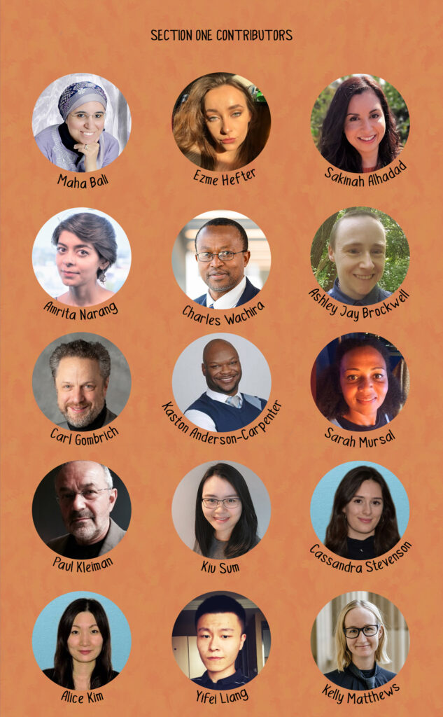 Profile photos of contributors to Section 1
