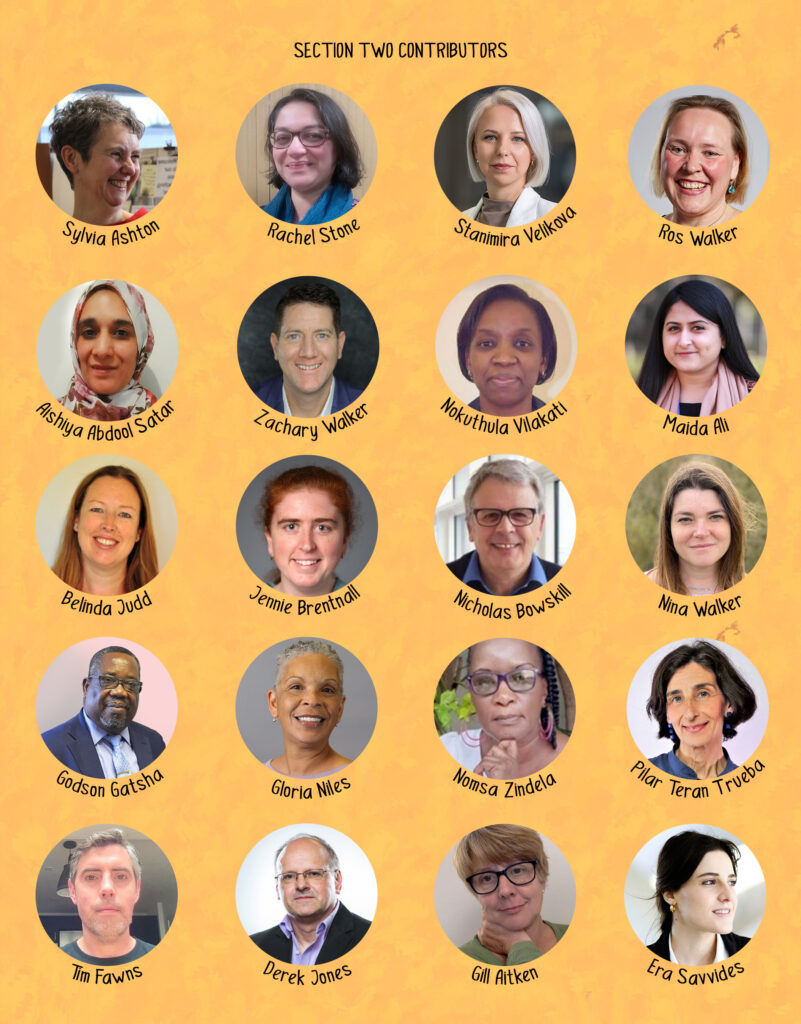 Profile photos of contributors to Section 2